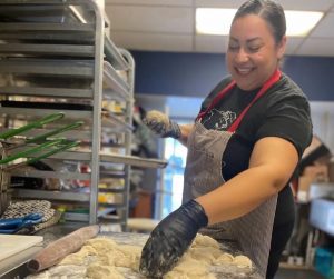 Tawnya Brant cooking