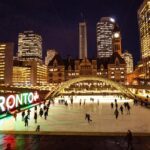 skating at Nathan Phillips Square