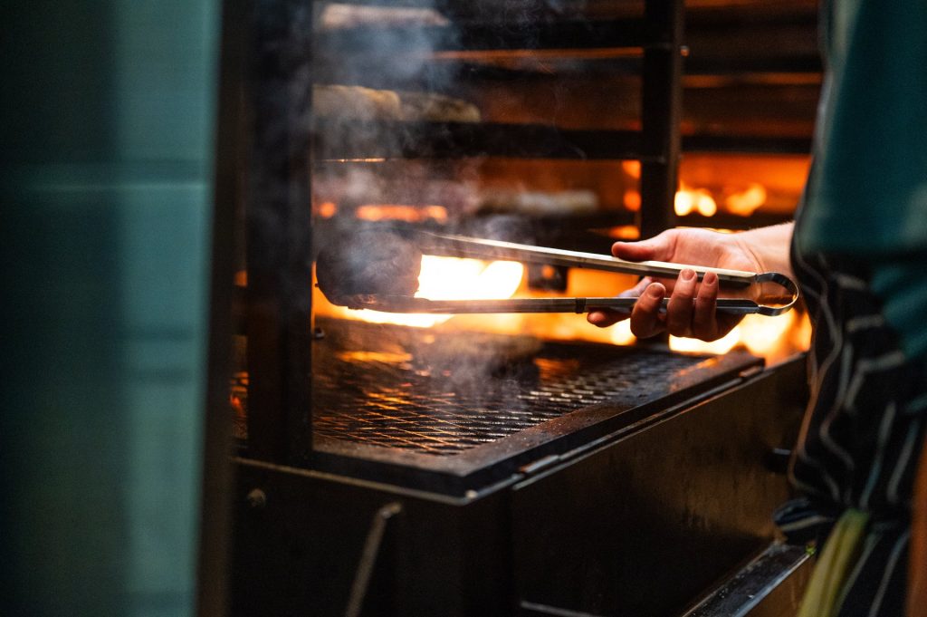 fired grill at common stove