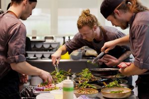 chef same plating with the team