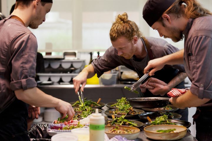 chef same plating with the team