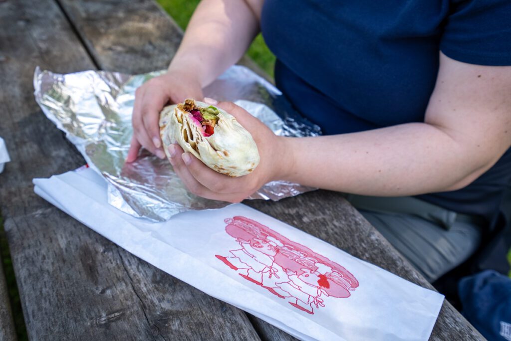 shot of georgie's shawarma