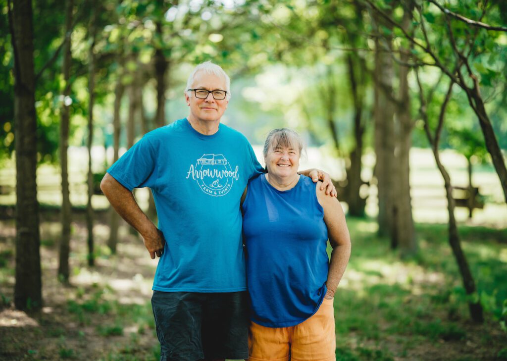 owners outside at Arrowwood