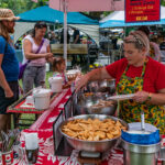 pierogie vendor at Peterborough Folk Festival