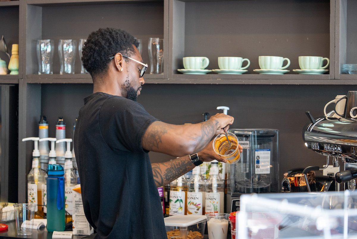 making coffee at sea salt seafood