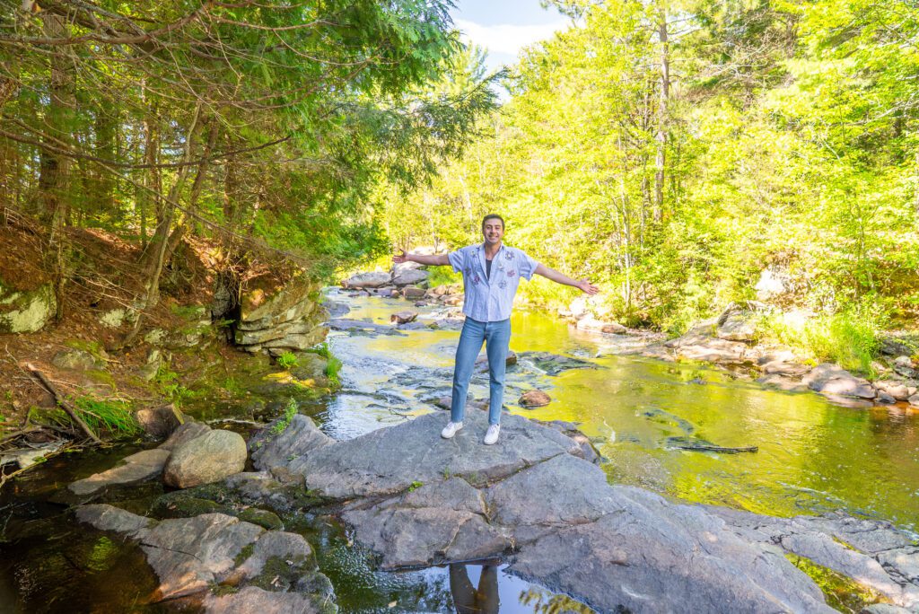 Zain walking at Duchesney Falls