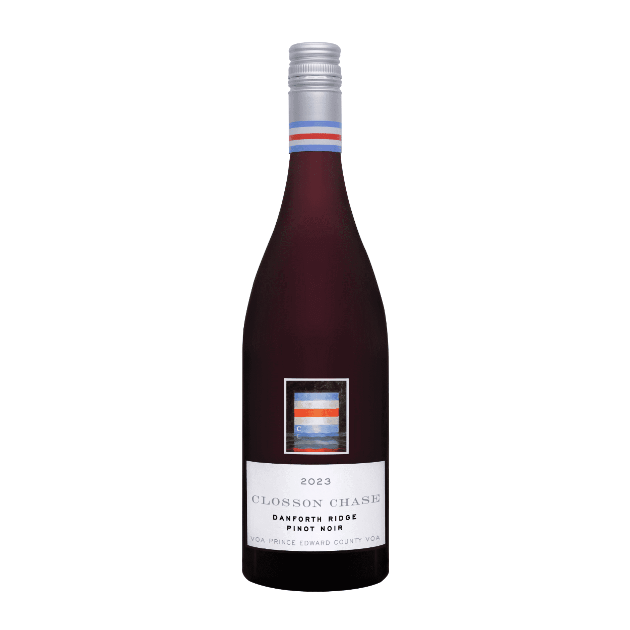 botlte of danforth ridge pinot noir on a white background from closson chase