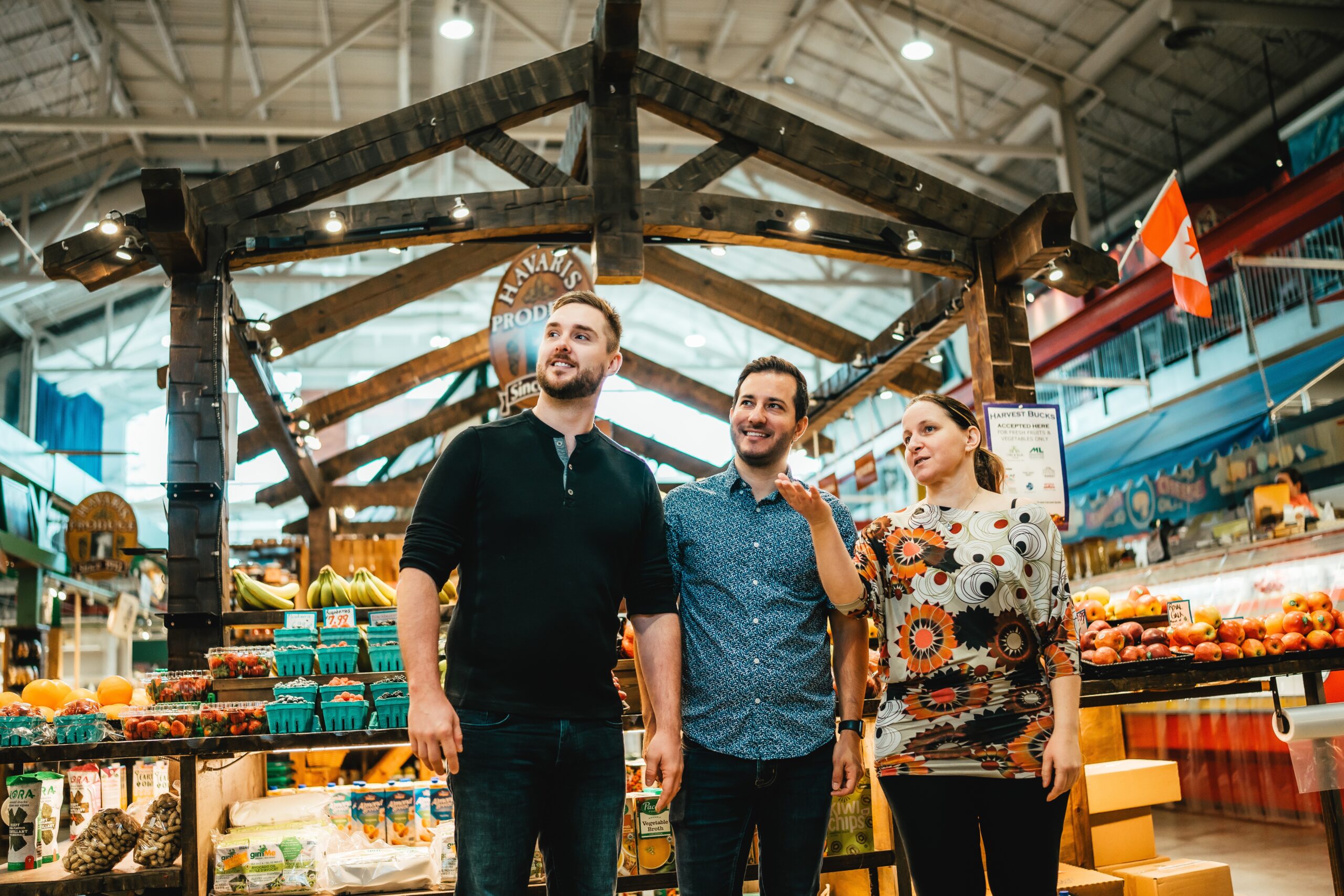 Covent Garden Market, three friends