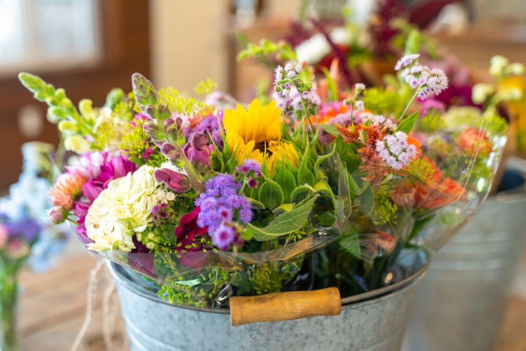 close up of bouquet at Makkink's